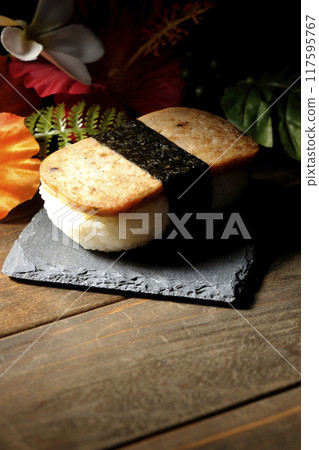 Spam Musubi, tropical image Spam Musubi, tropical image 117595767