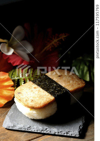 Spam Musubi, tropical image Spam Musubi, tropical image 117595769