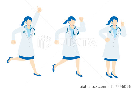 Illustration of a doctor in a white coat 117596096