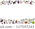 Halloween frame material with lines 117597243
