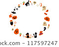 Halloween circle frame material 117597247