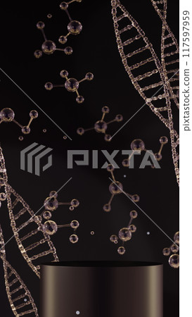 3D illustration Background for advertising and wallpaper in medical and science scene. 3D rendering in decorative concept. 117597959