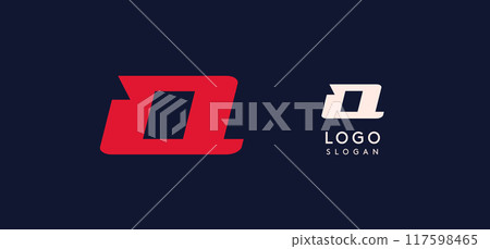 Wide bold red letter Q, modern dynamic logo for business identity of technological, automotive and sports business. Vector illustration. Wide bold red letter Q, modern dynamic logo for business identity of technological, automotive and sports business. Vector illustration. 117598465