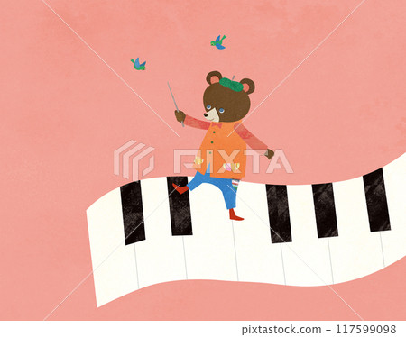 鍵盤和熊 117599098