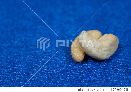 Stacked cashew nuts Stacked cashew nuts 117599476
