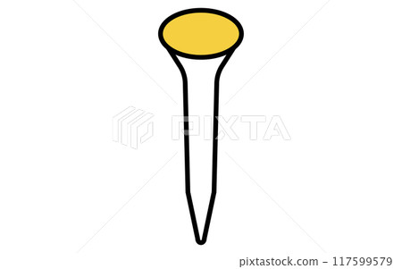 等距簡單線條繪圖工具圖標，釘子 117599579