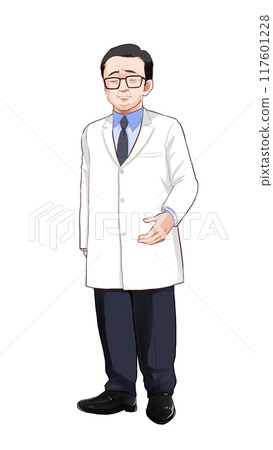 白大褂的老人悲傷 白大褂的老人悲傷 117601228