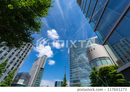 [都會風景]初夏的東京新橋附近的建築[東京] 117601273