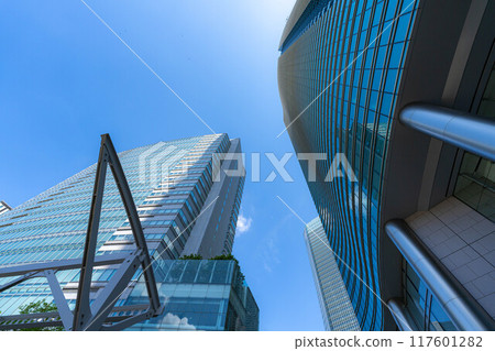 [都會風景]初夏的東京新橋附近的建築[東京] 117601282