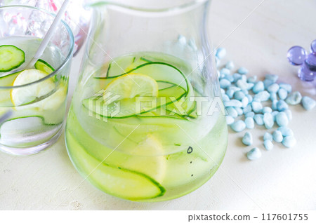 Cucumber detox water Cucumber detox water 117601755