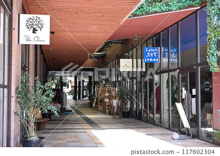 夏季輕井澤老輕井銀座教堂街景 夏季輕井澤老輕井銀座教堂街景 117602304