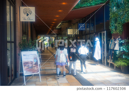 夏季輕井澤老輕井銀座教堂街景 117602306