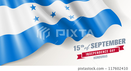Honduras independence day vector banner, greeting card. Honduras independence day vector banner, greeting card. 117602410