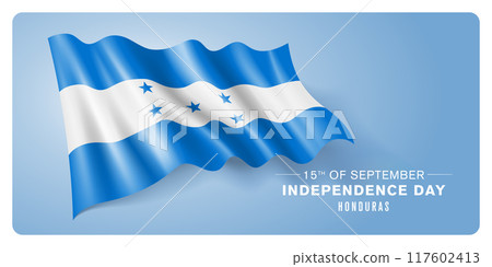 Honduras independence day vector banner, greeting card. Honduras independence day vector banner, greeting card. 117602413