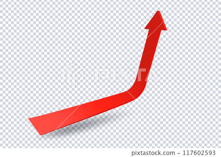 Growing business 3d red arrow on transparent Growing business 3d red arrow on transparent 117602593