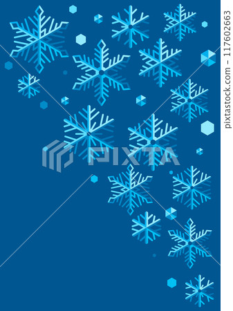 Background with abstract snowflakes. Merry Christmas and Happy New Year illustration. Background with abstract snowflakes. Merry Christmas and Happy New Year illustration. 117602663