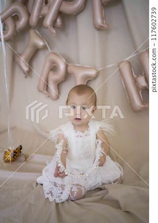 photo session on the first birthday of a baby girl, in pastel colors, minimalism photo session on the first birthday of a baby girl, in pastel colors, minimalism 117602739