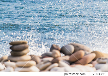 Naraishi Beach: Stones and the Sea Naraishi Beach: Stones and the Sea 117603393