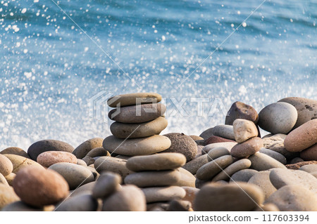 Naraishi Beach: Stones and the Sea Naraishi Beach: Stones and the Sea 117603394