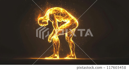 包裹著神秘光芒的人體力量 117603458