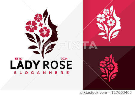 Lady Rose Logo design vector symbol icon illustration Lady Rose Logo design vector symbol icon illustration 117603463