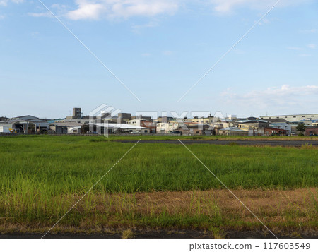 Scenery of small factories around Yao Airport 117603549