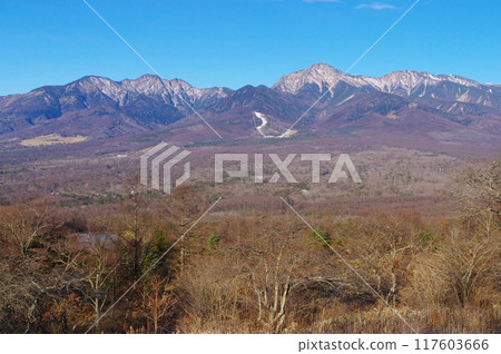 從平澤峠看到的冬天的八岳 117603666