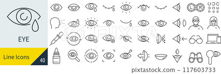 Eye icon set Eye icon set 117603733