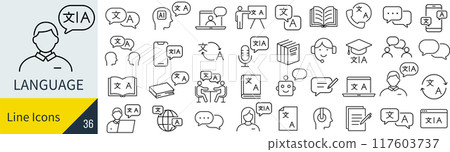 語言圖示集 語言圖示集 117603737