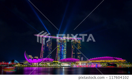Aerial view Singapore city skyline, Most beautiful Sigapore skyscraper and skyline architecture in Asia, Singapore. 117604102