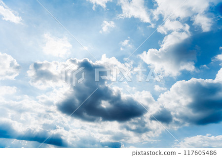 blue sky with clouds blue sky with clouds 117605486