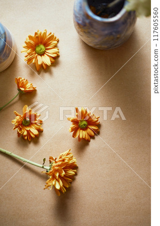 Top view of flowers Top view of flowers 117605560