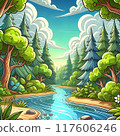 明亮的河邊風景 117606246