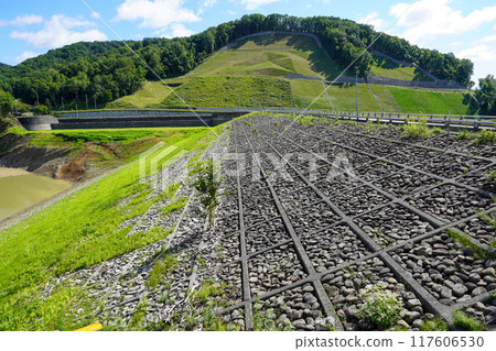 Atsuma Dam and Atsuma Town Atsuma Dam and Atsuma Town 117606530