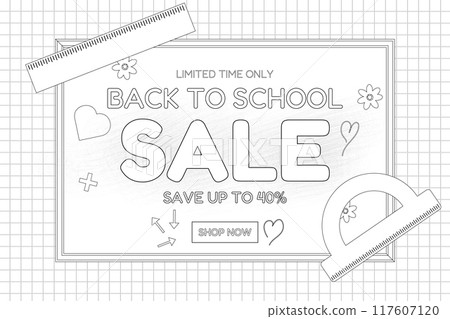 Back to School Sale Coloring Page Back to School Sale Coloring Page 117607120