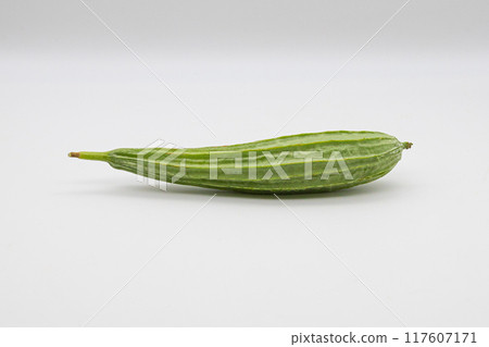 Stock photo of Hechioku: Ten-sided Thread Melon, a vegetable thought to be a cross between a loofah and an okra Stock photo of Hechioku: Ten-sided Thread Melon, a vegetable thought to be a cross between a loofah and an okra 117607171
