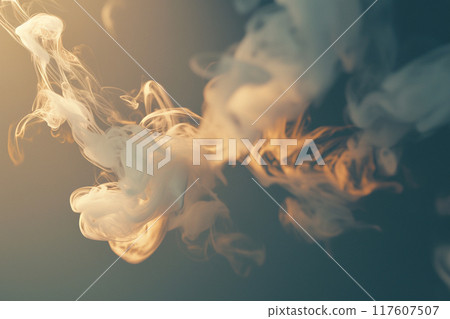 Abstract ink flow highlighted by smooth sidelight Abstract ink flow highlighted by smooth sidelight 117607507