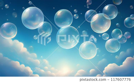漂浮在藍天的泡影 117607776