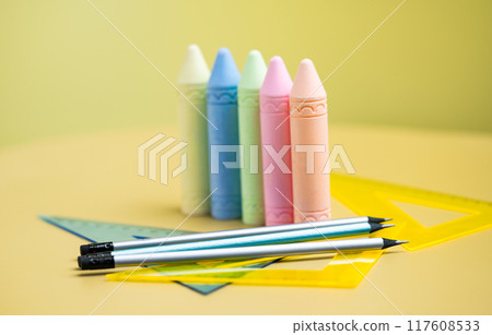 colored chalk colored chalk 117608533