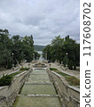View of the cascade of fountains in the Valea Morilor park Chisinau Moldova 117608702