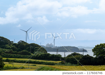 風力發電的風景 117608746