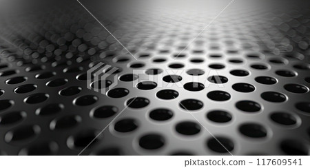 metallic texture background with holes, minimalism 117609541