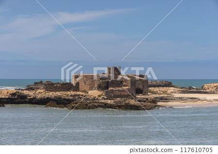 Mogador Island was established as a Phoenician trading post in the 5th century. Mogador Island was established as a Phoenician trading post in the 5th century. 117610705