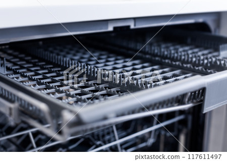 Detail of upper basket section for cutlery 117611497