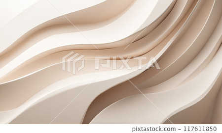 白色3d波浪背景 白色3d波浪背景 117611850