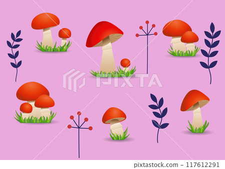 Seamless pattern mushroom. Can be used for Wallpaper Seamless pattern mushroom. Can be used for Wallpaper 117612291