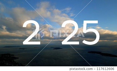 2025 New Year concept. Environmental technology concept. Sustainable development goals. SDGs. hq 117612606