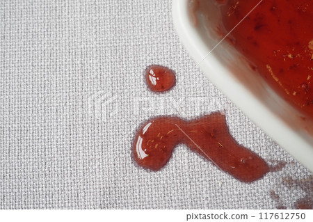 foods spilled over the breakfast table. 117612750