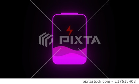 Low battery with waving animation Low battery with waving animation 117613408