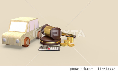 The car and wood hammer for auction a car concept 3d rendering 117613552